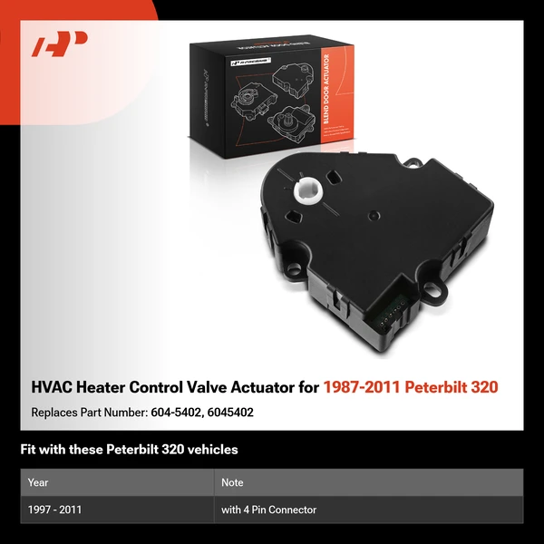 HVAC Heater Control Valve Actuator for 1987-2011 Peterbilt 320