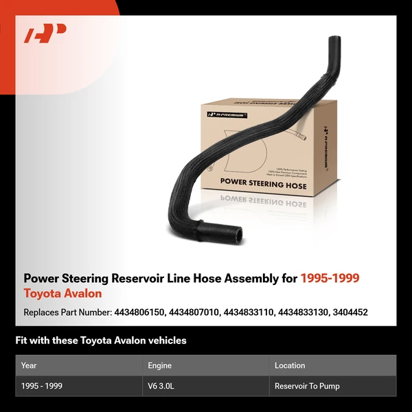 Power Steering Reservoir Line Hose Assembly for 1995-1999 Toyota Avalon