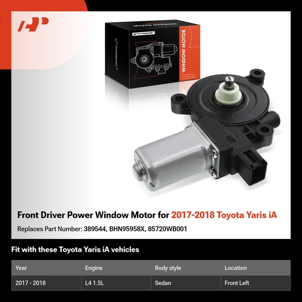 Front Driver Power Window Motor for 2017-2018 Toyota Yaris iA