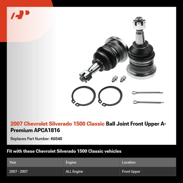 2007 Chevrolet Silverado 1500 Classic Ball Joint Front Upper A-Premium APCA1816