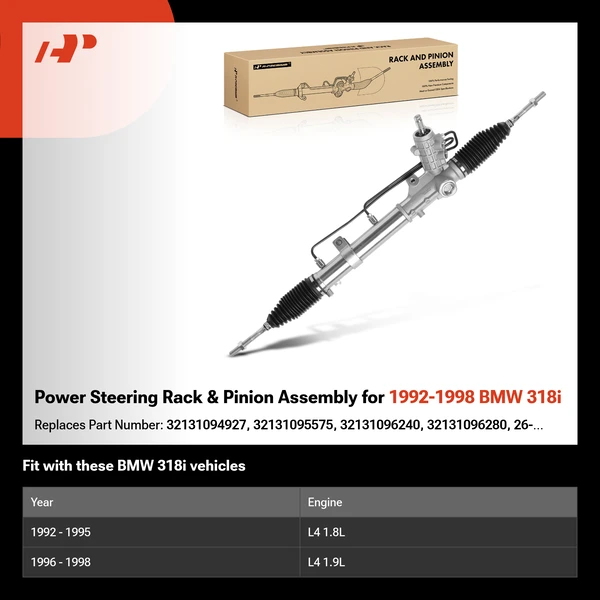 Power Steering Rack & Pinion Assembly for 1992-1998 BMW 318i