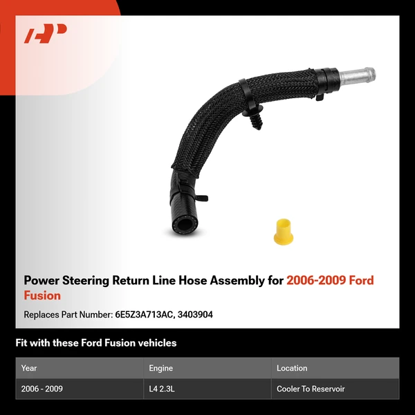 Power Steering Return Line Hose Assembly for 2006-2009 Ford Fusion