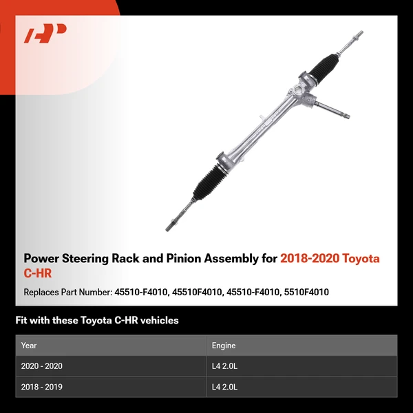 Power Steering Rack and Pinion Assembly for 2018-2020 Toyota C-HR