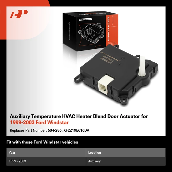 Auxiliary Temperature HVAC Heater Blend Door Actuator for 1999-2003 Ford Windstar