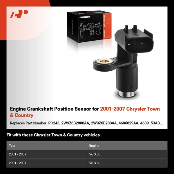 Engine Crankshaft Position Sensor for 2001-2007 Chrysler Town & Country