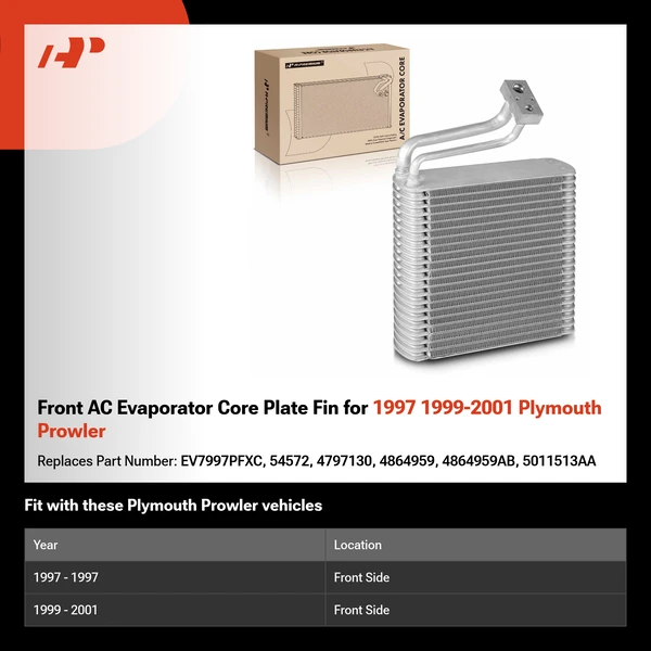 Front AC Evaporator Core Plate Fin for 1997 1999-2001 Plymouth Prowler