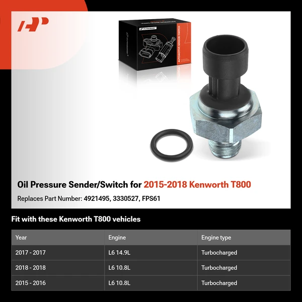 Oil Pressure Sender/Switch for 2015-2018 Kenworth T800