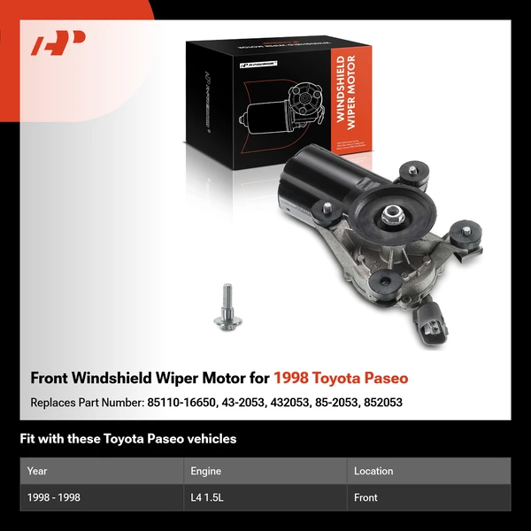 Front Windshield Wiper Motor for 1998 Toyota Paseo