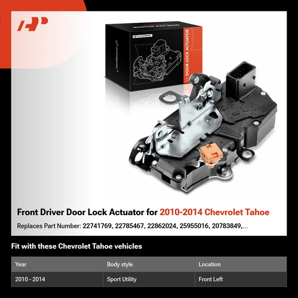 Front Driver Door Lock Actuator for 2010-2014 Chevrolet Tahoe