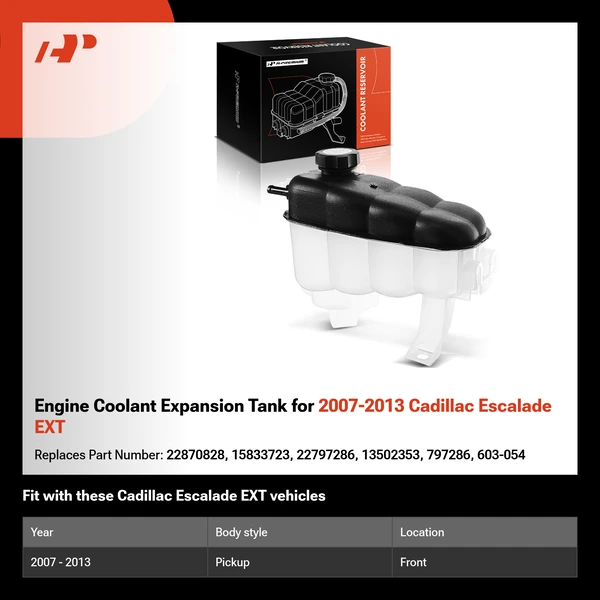 Engine Coolant Expansion Tank for 2007-2013 Cadillac Escalade EXT