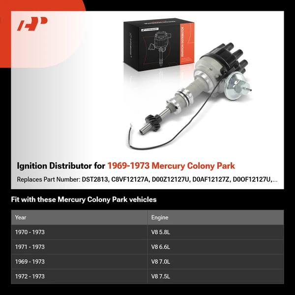 Ignition Distributor for 1969-1973 Mercury Colony Park