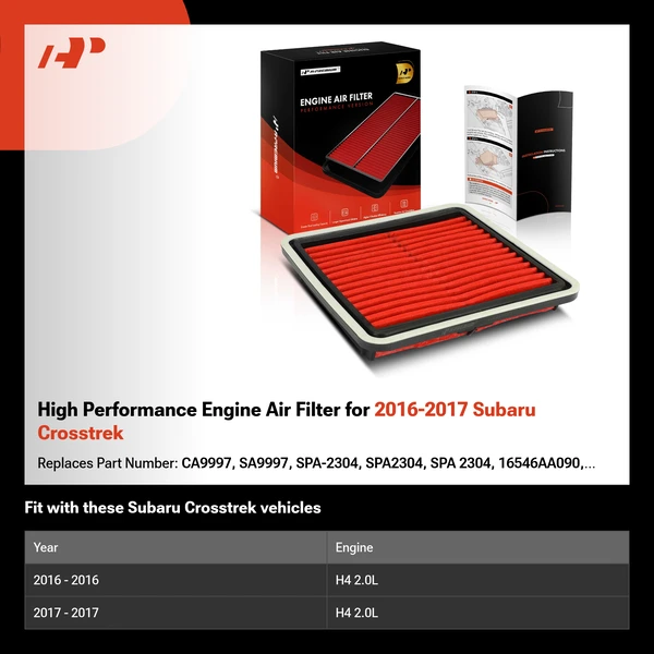 High Performance Engine Air Filter for 2016-2017 Subaru Crosstrek
