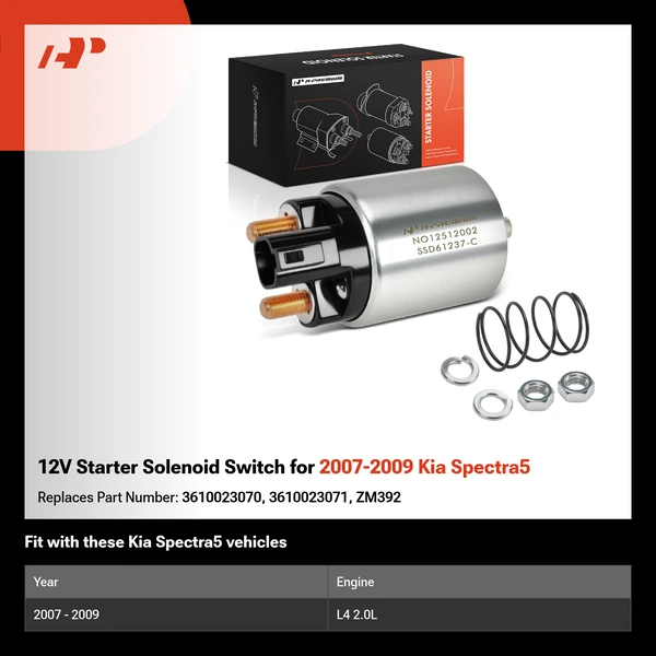 12V Starter Solenoid Switch for 2007-2009 Kia Spectra5