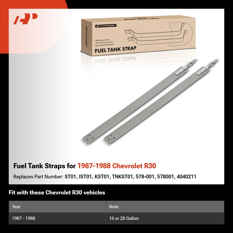 Fuel Tank Straps for 1987-1988 Chevrolet R30