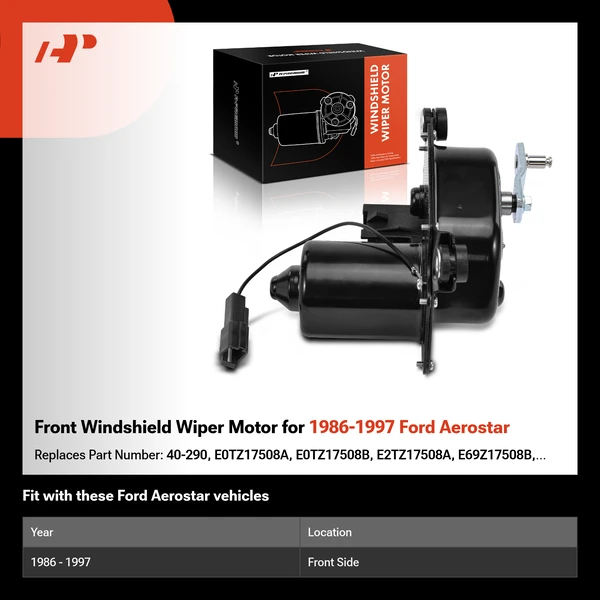Front Windshield Wiper Motor for 1986-1997 Ford Aerostar
