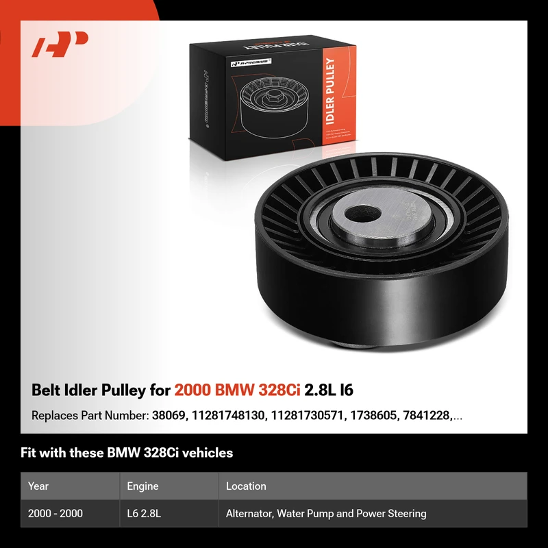 Belt Idler Pulley for 2000 BMW 328Ci 2.8L l6