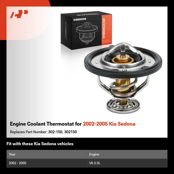 Engine Coolant Thermostat for 2002-2005 Kia Sedona
