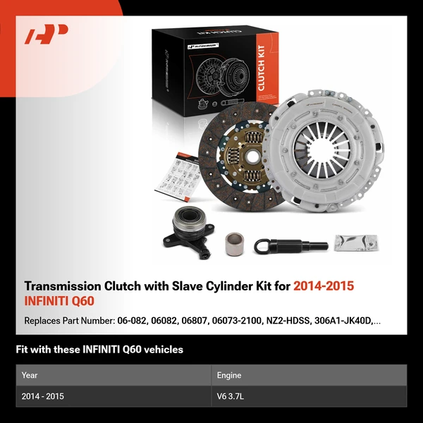 Transmission Clutch with Slave Cylinder Kit for 2014-2015 INFINITI Q60