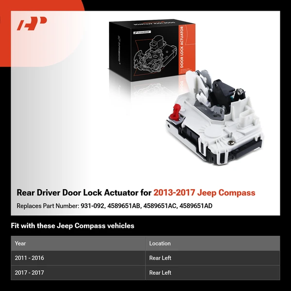 Rear Driver Door Lock Actuator for 2013-2017 Jeep Compass