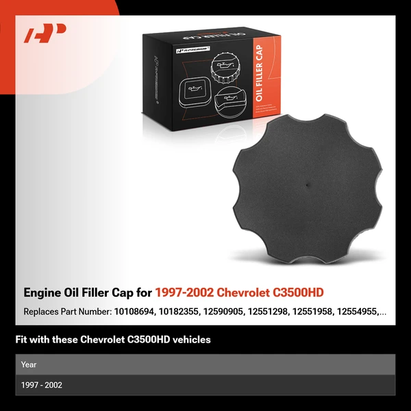 Engine Oil Filler Cap for 1997-2002 Chevrolet C3500HD