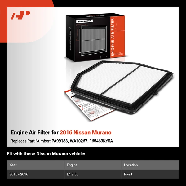 Engine Air Filter for 2016 Nissan Murano