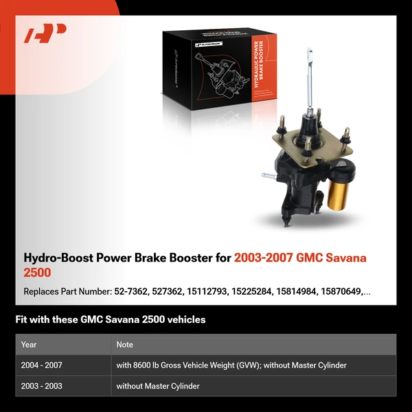 Hydro-Boost Power Brake Booster for 2003-2007 GMC Savana 2500