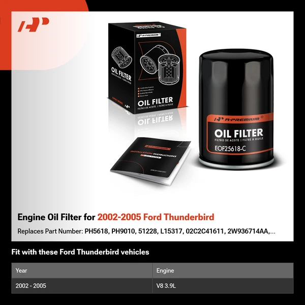 Engine Oil Filter for 2002-2005 Ford Thunderbird