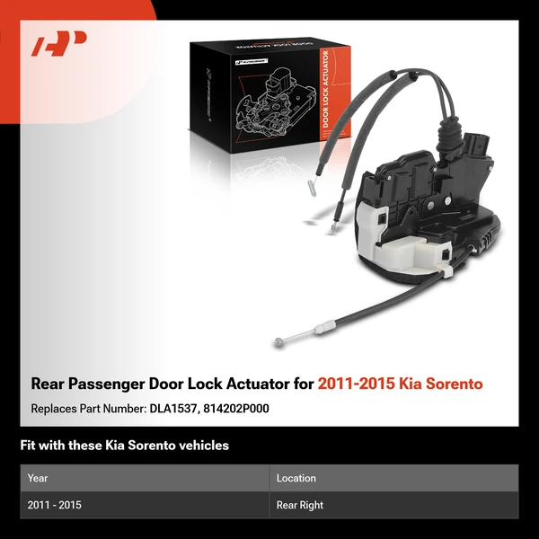Rear Passenger Door Lock Actuator for 2011-2015 Kia Sorento