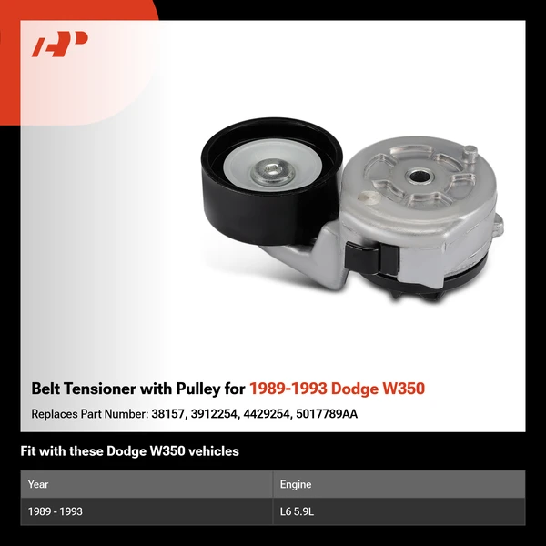 Belt Tensioner with Pulley for 1989-1993 Dodge W350