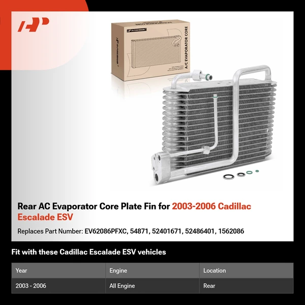 Rear AC Evaporator Core Plate Fin for 2003-2006 Cadillac Escalade ESV
