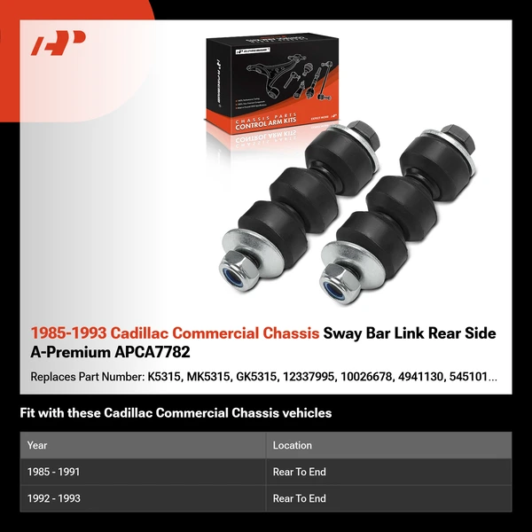 1985-1993 Cadillac Commercial Chassis Sway Bar Link Rear Side A-Premium APCA7782