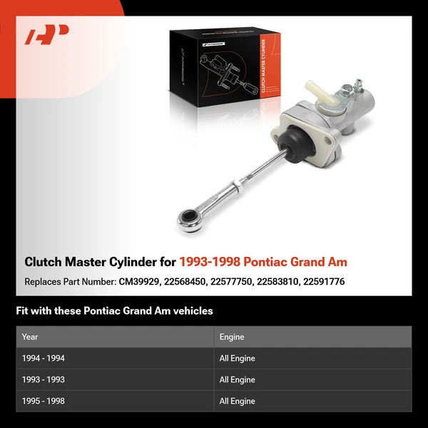 Clutch Master Cylinder for 1993-1998 Pontiac Grand Am
