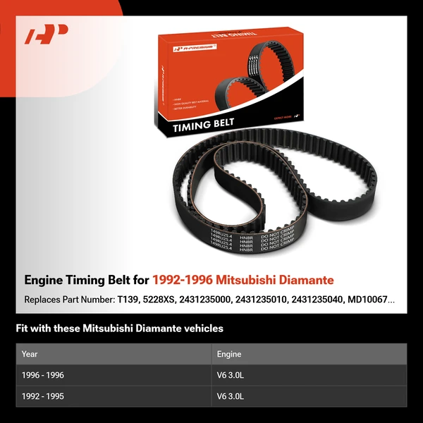 Engine Timing Belt for 1992-1996 Mitsubishi Diamante