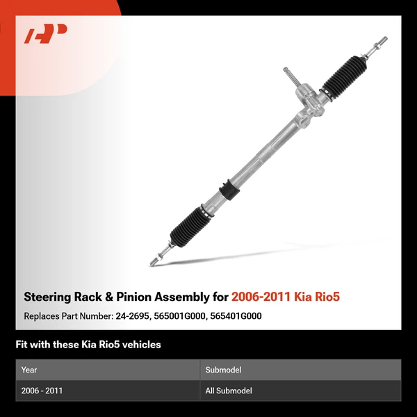 Steering Rack & Pinion Assembly for 2006-2011 Kia Rio5