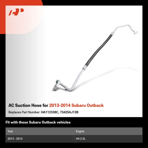 AC Suction Hose for 2013-2014 Subaru Outback