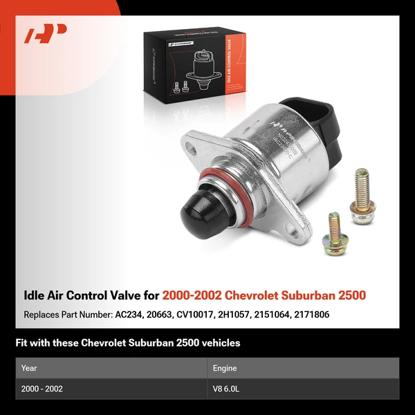 Idle Air Control Valve for 2000-2002 Chevrolet Suburban 2500