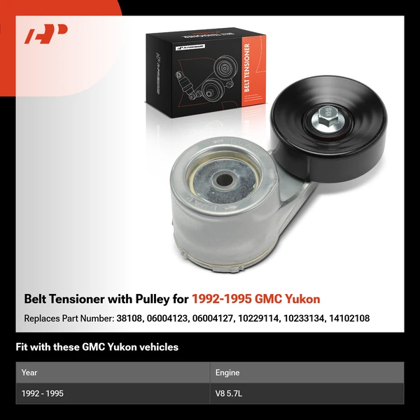 Belt Tensioner with Pulley for 1992-1995 GMC Yukon