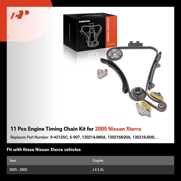 11 Pcs Engine Timing Chain Kit for 2005 Nissan Xterra