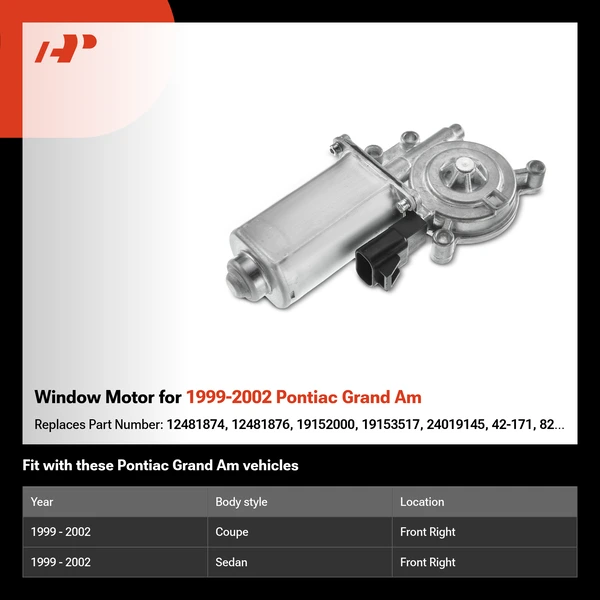Window Motor for 1999-2002 Pontiac Grand Am
