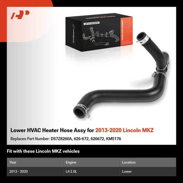 Lower HVAC Heater Hose Assy for 2013-2020 Lincoln MKZ