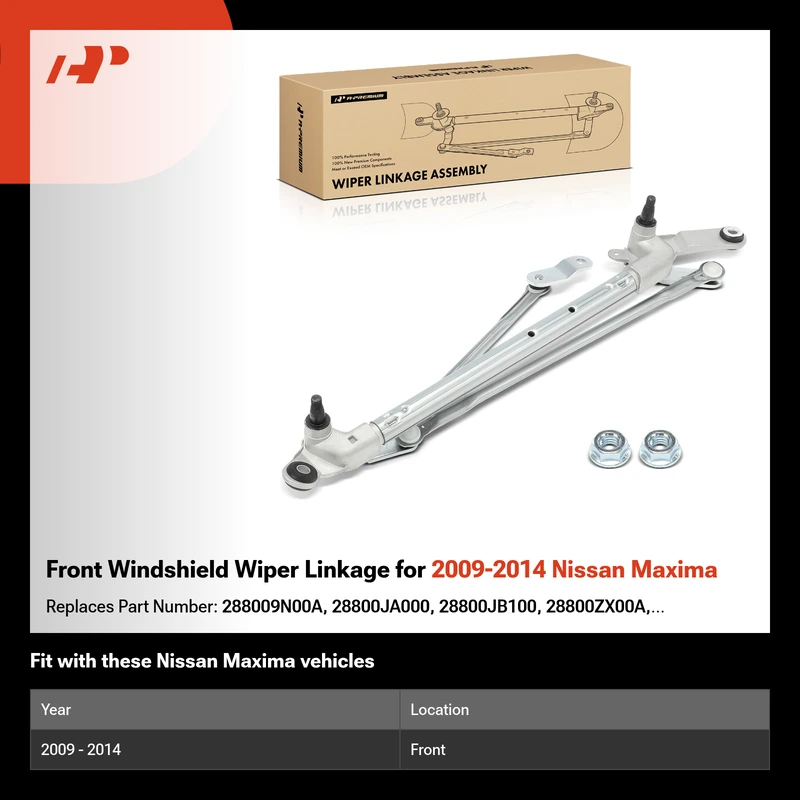 Front Windshield Wiper Linkage for 2009-2014 Nissan Maxima