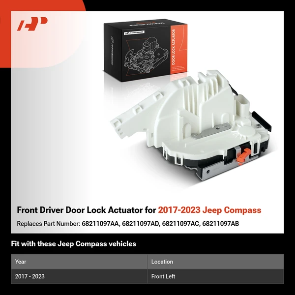 Front Driver Door Lock Actuator for 2017-2023 Jeep Compass