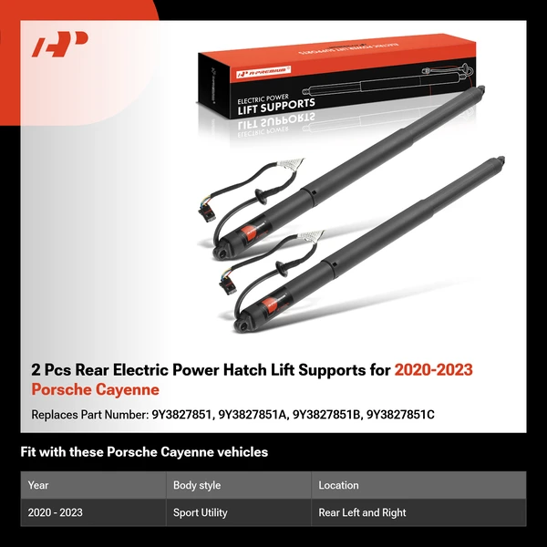 2 Pcs Rear Electric Power Hatch Lift Supports for 2020-2023 Porsche Cayenne