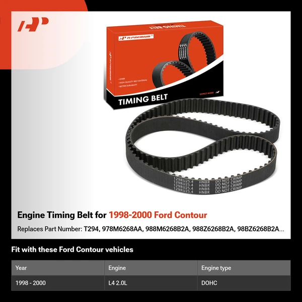 Engine Timing Belt for 1998-2000 Ford Contour