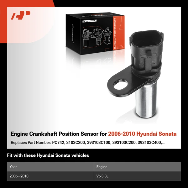Engine Crankshaft Position Sensor for 2006-2010 Hyundai Sonata