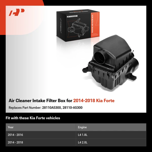 Air Cleaner Intake Filter Box for 2014-2018 Kia Forte