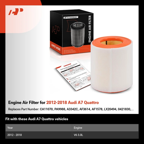 Engine Air Filter for 2012-2018 Audi A7 Quattro