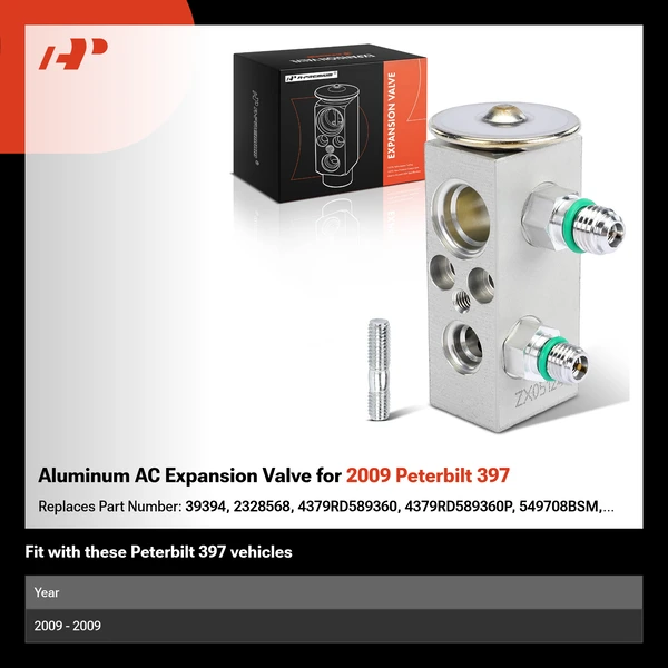 Aluminum AC Expansion Valve for 2009 Peterbilt 397