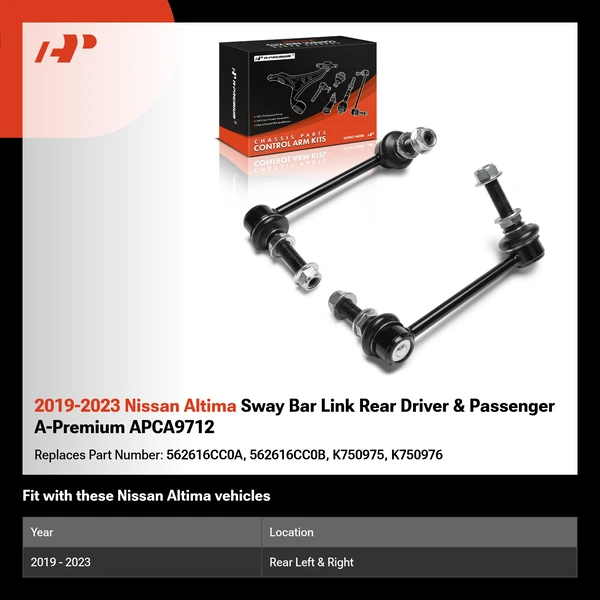2019-2023 Nissan Altima Sway Bar Link Rear Driver & Passenger A-Premium APCA9712