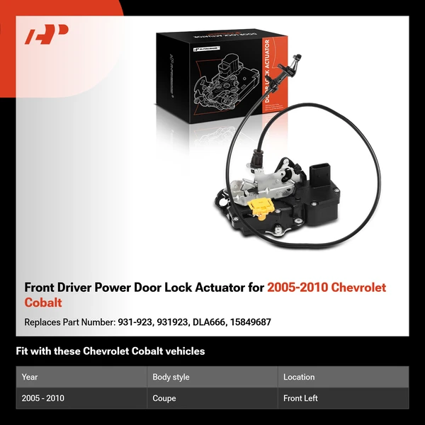 Front Driver Power Door Lock Actuator for 2005-2010 Chevrolet Cobalt